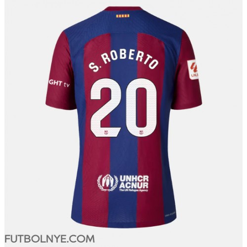 Camiseta Barcelona Sergi Roberto #20 Primera Equipación para mujer 2023-24 manga corta